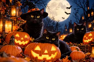 Pisicile negre și Halloween: cum le protejezi când orașul se plinește de costume